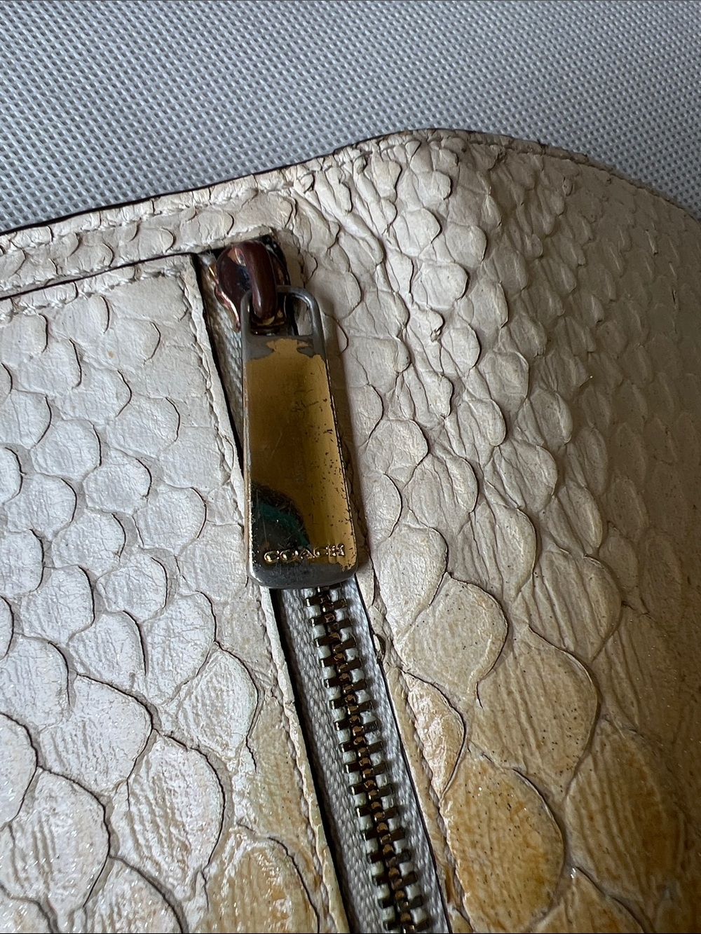 Vintage Coach Python Beige Wallet - Picture 6 of 6
